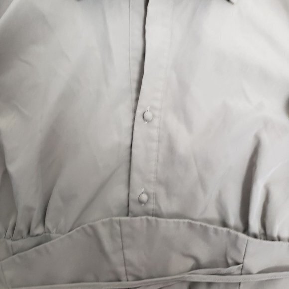 Pretty Little Thing Plus Size 18 Khaki Corset Detail Puff Sleeve Shift Dress - Picture 3 of 7